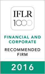 IFLR1000 2016 - Recommended Firm